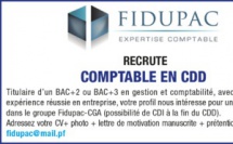 FIDUPAC RECRUTE UN(E) COMPTABLE EN CDD: TITULAIRE D'UN BAC+2 OU BAC+3 EN GESTION ET COMPTABILITÉ