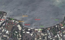 Baie du Taaone : l'eau de baignade est mauvaise dans le panache de pollution