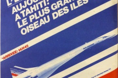 Le 21 novembre 1986 le Concorde atterrissait à Papeete. Pour l'annoncer, Air France avait mené une grande campagne de communication. Image tirée de la collection de photos de la direction commerciale Air Tahiti.